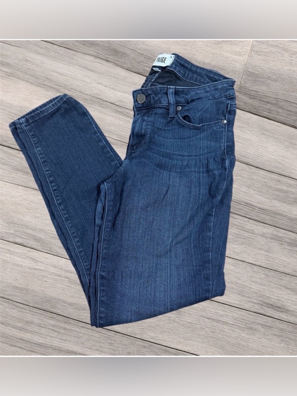 PAIGE Women’s Skinny Jeans Size 28 Dark Wash Mid Rise Stretch Denim Ankle